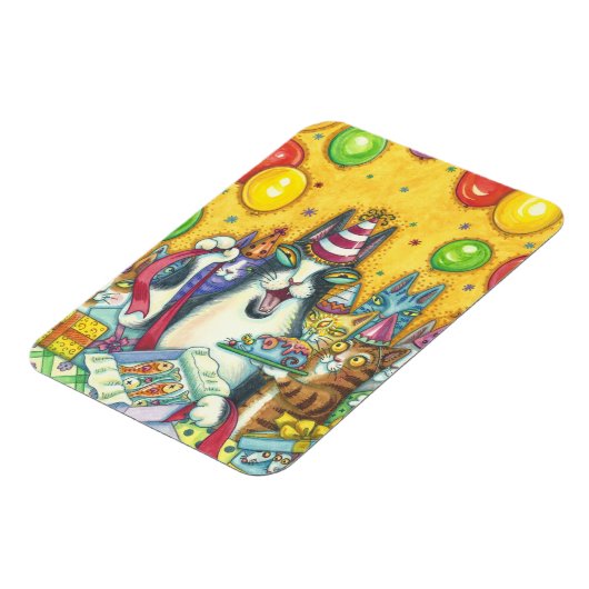 Hiss N' Fitz Cats BIRTHDAY MAGNET *Anpassen (Linke Seite)