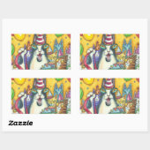 Hiss N' Fitz Cats BIRTHDAY STICKERS Rectangle (Blatt)