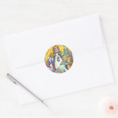 Hiss N' Fitz Cats BIRTHDAY STICKERS Runde (Umschlag)