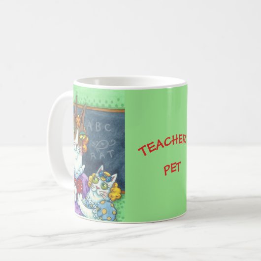 Hiss N' Fitz Cats LEACHERS PET-TASSE anpassen Kaffeetasse (Vorderseite Links)