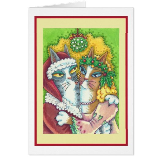 HISS N' FITZ CATS, SANTA CHRISTMAS GREETING CARD V (Vorne)