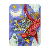 HISS N' FITZ FUNNY CATS, GIANT CHRISTMAS KARDINAL MAGNET (Vertikal)