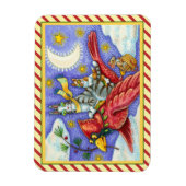 HISS N' FITZ FUNNY CATS, GIANT CHRISTMAS KARDINAL MAGNET (Vertikal)