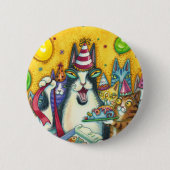 HISS N' FITZ KATZEN, KITTEN, MICH, FUNNY GEBURTSTA BUTTON (Vorderseite)