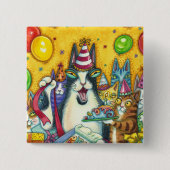HISS N' FITZ KATZEN, KITTEN, MICH, FUNNY GEBURTSTA BUTTON (Vorderseite)