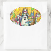 HISS N' FITZ KATZEN, KITTEN, MICH, FUNNY GEBURTSTA OVALER AUFKLEBER (Tasche)