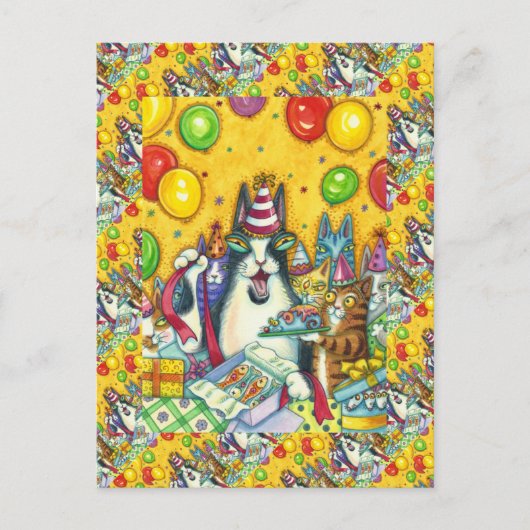 HISS N' FITZ KATZEN, KITTEN, MICH, FUNNY GEBURTSTA POSTKARTE (Vorderseite)