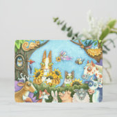 HISS N' FITZ KATZEN UND MENAGERIE DER FREUNDKARTE (Stehend Vorderseite)