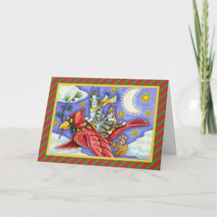 HISS N' FITZ LUSTIGE KATZEN, RIESIGER WEIHNACHTS-K FEIERTAGSKARTE
