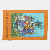 Hiss N' Fitz Pilgrim auf dem Erntedank Türkei TOWE Küchentuch (Horizontal)