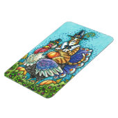 Hiss N' Fitz Pilgrim auf dem Erntedank Turkey MAGN Magnet (Linke Seite)