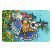 Hiss N' Fitz Pilgrim auf dem Erntedank Turkey MAGN Magnet (Horizontal)