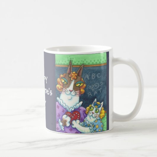 Hiss N' Fitz Teacher's Pet VALENTINE CAT-TASSE Kaffeetasse (Rechts)
