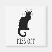 Hiss Off Cat Funny Magnet (Vorne)