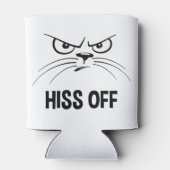 Hiss Off Funny Angry Cat Dosenkühler (Rückseite)