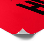 Hiss Off Funny Angry Cat Poster (Ecke)