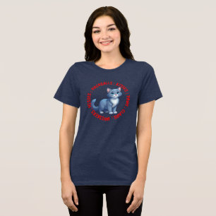 Hisses and Kisses, Russische Blaue Katze Tri-Blend Shirt