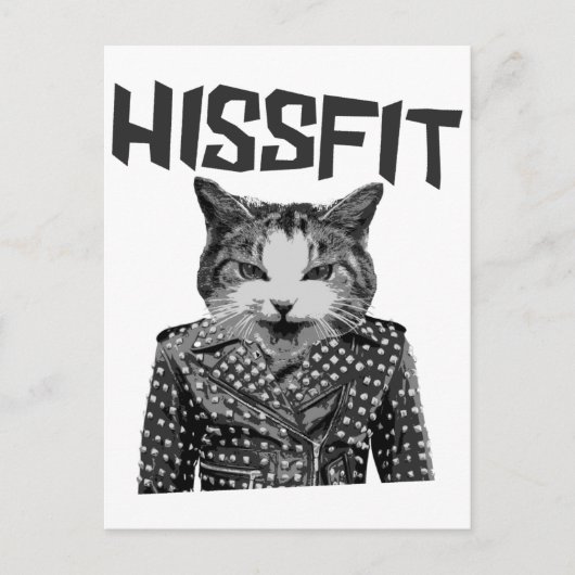 Hissfit Rebel Misfit Kitty Cat Postkarte (Vorderseite)