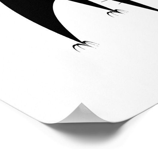 Hissing Cat Poster (Ecke)