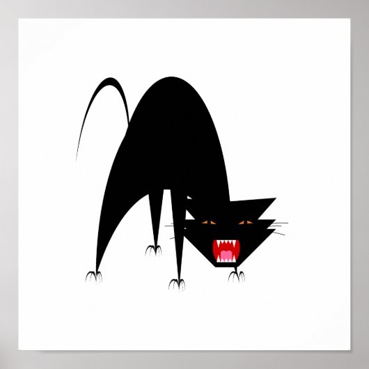 Hissing Cat Poster (Vorne)