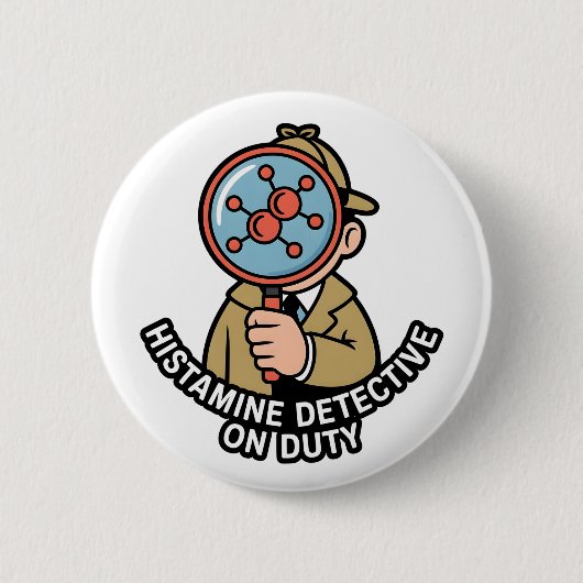 Histamin-Detektiv im Einsatz Awareness Button (Vorderseite)