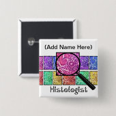 Histologin gibt Zellendesign Button (Vorne & Hinten)