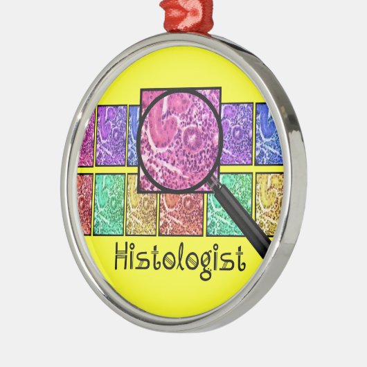 Histologin gibt Zellendesign Silbernes Ornament (Links)