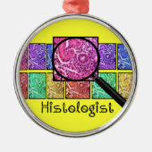 Histologin gibt Zellendesign Silbernes Ornament (Vorne)