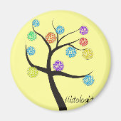 Histologin Tree Design Microscopic Cell Blätter Magnet (Vorne)