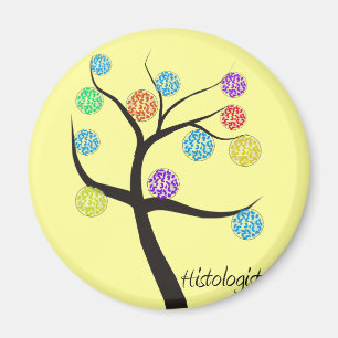 Histologin Tree Design Microscopic Cell Blätter Magnet