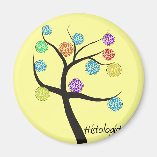Histologin Tree Design Microscopic Cell Blätter Magnet (Vorne)