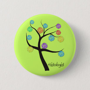 Histologist-Baum-Entwurfs-mikroskopisches Button