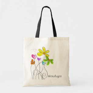 Histologistwatercolor-Blumen-Taschen-Tasche II Tragetasche