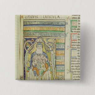 Historiated Buchstabe "A" Generationen darstellend Button