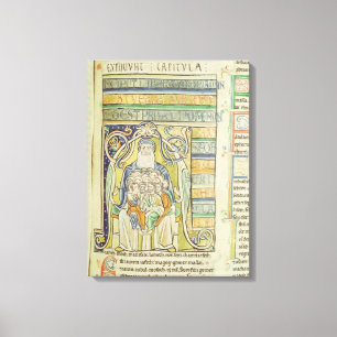 Historiated Buchstabe "A" Generationen darstellend Leinwanddruck