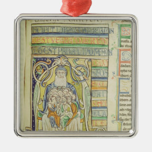 Historiated Buchstabe "A" Generationen darstellend Ornament Aus Metall