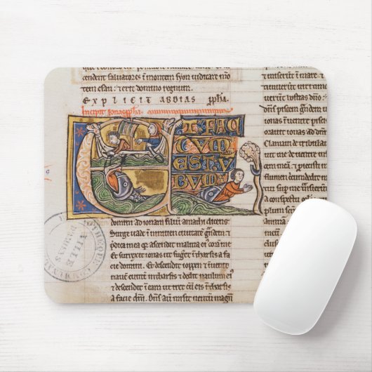 Historiated Initiale "E" Jonas darstellend Mousepad (Mit Mouse)
