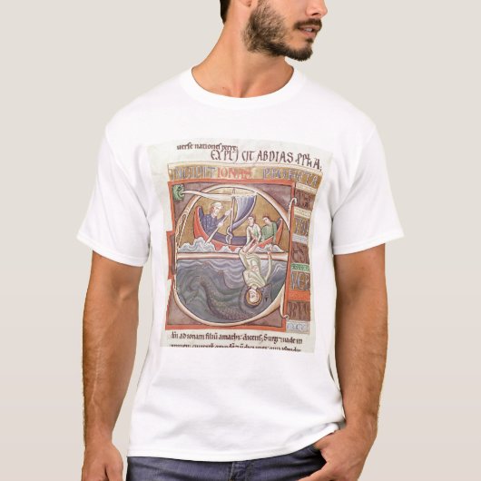 Historiated Initiale "E" Jonas darstellend T-Shirt (Vorderseite)