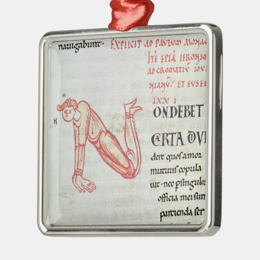 Historiated Initiale 'N Silbernes Ornament (Links)