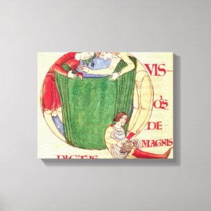 Historiated Initiale "Q" Textilkaufmänner Leinwanddruck