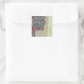 Historiated Initiale Quadratischer Aufkleber (Tasche)