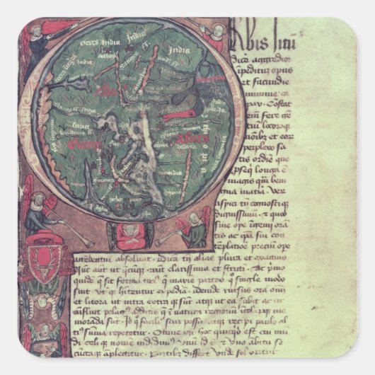 Historiated Initiale Quadratischer Aufkleber (Vorderseite)