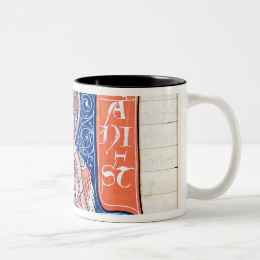 Historiated Initiale "R" 2 Zweifarbige Tasse (Rechts)