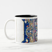 Historiated Initiale "R" 2 Zweifarbige Tasse (Links)