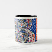 Historiated Initiale "R" 2 Zweifarbige Tasse (Mittel)