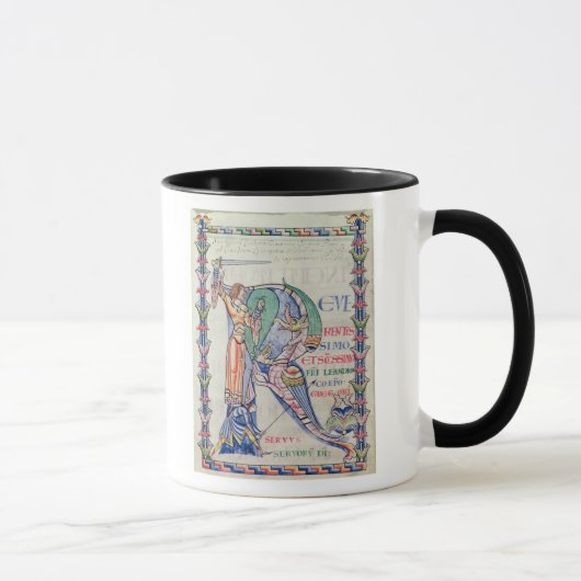 Historiated Initiale 'R Tasse (Rechts)