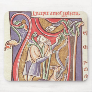 Historiated Initiale "V" Amos darstellend Mousepad