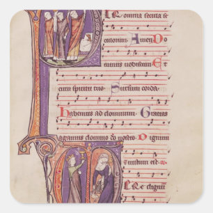 Historiated Initialen 'P Quadratischer Aufkleber