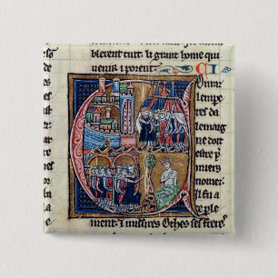 Historiated zeichnen "C ab", das Konrad III Button
