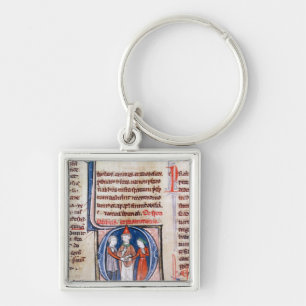 Historiated zeichnen "D ab", das eine Heirat Schlüsselanhänger